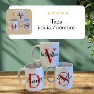 Taza Inicial Nombre Roja