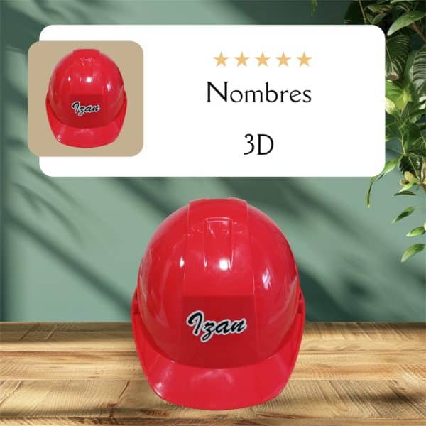 Nombre 3D Casco Obra