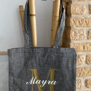 Tote Bag algodón gris